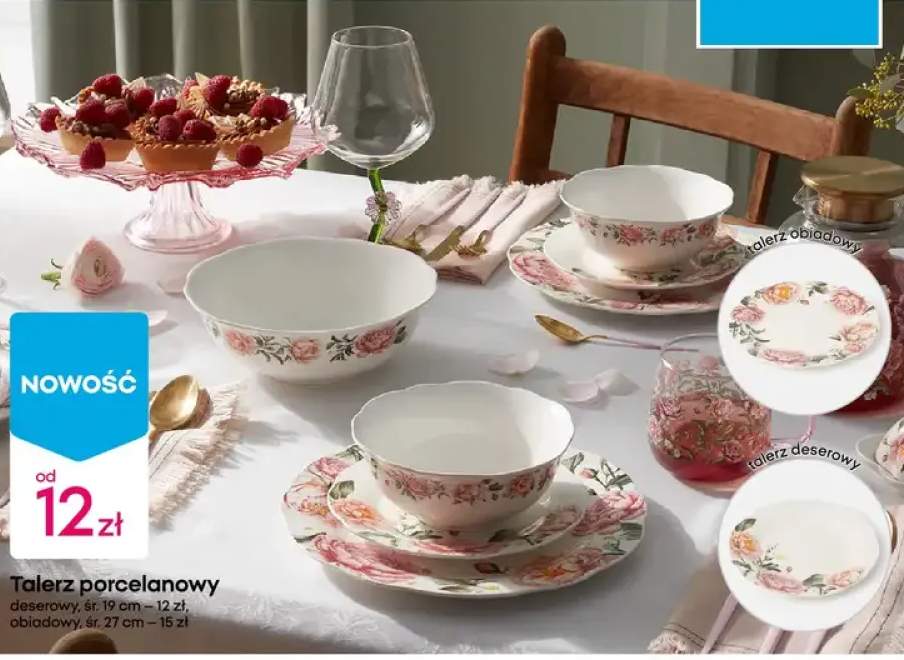 Talerz porcelanowy obiadowy