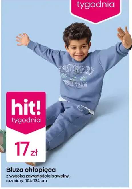 Bluza chłopięca z wysoką zawartością bawełny