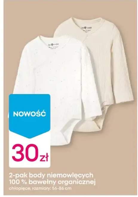 2-pak body niemowlęcych 100% bawełny organicznej chłopięce