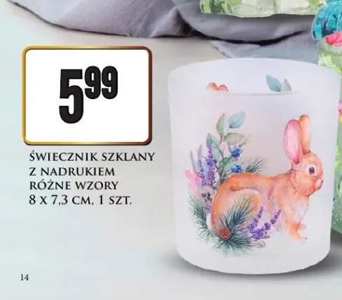 świecznik szklany