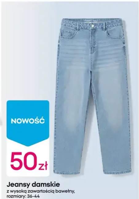 Jeansy damskie z wysoką zawartością bawełny