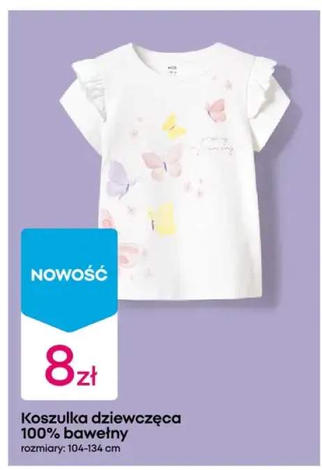 Koszulka dziewczęca 100% bawełny