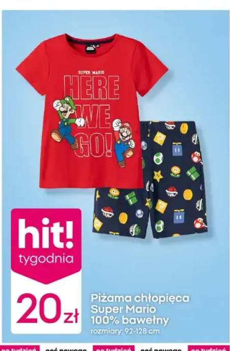 Piżama chłopięca Super Mario 100% bawełny