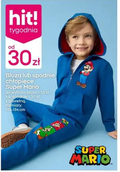 Bluza lub spodnie chłopięce Super Mario