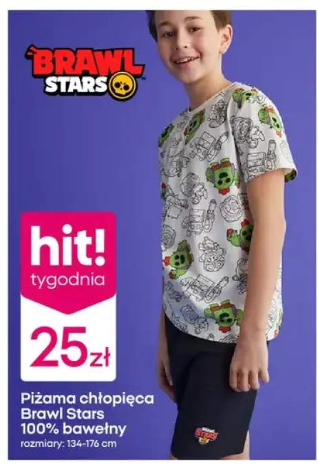 Piżama chłopięca Brawl Stars 100% bawełny