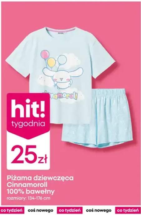 Piżama dziewczęca Cinnamoroll 100% bawełny