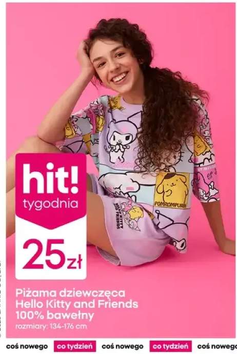 Piżama dziewczęca Hello Kitty and Friends 100% bawełny