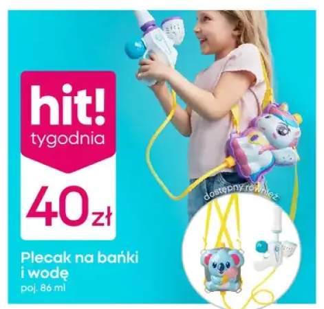 Plecak na bańki i wodę