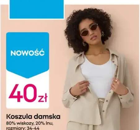 Koszula damska 80% wiskoza, 20% len