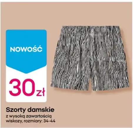 Szorty damskie z wysoką zawartością wiskozy