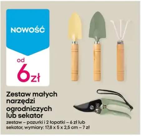 Zestaw małych narzędzi ogrodniczych lub sekator