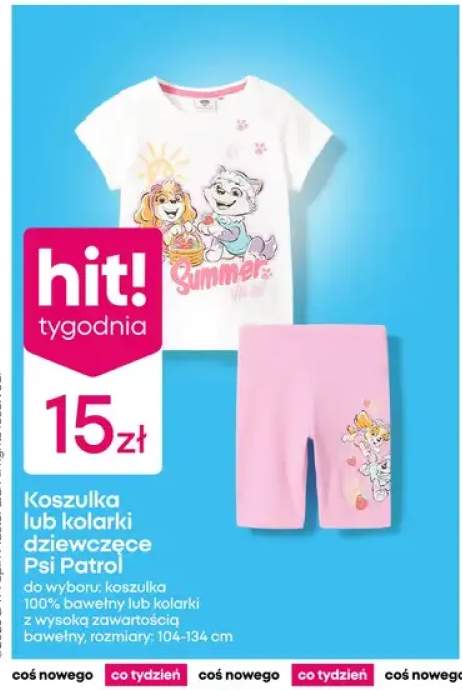 Koszulka lub kolarki dziewczęce