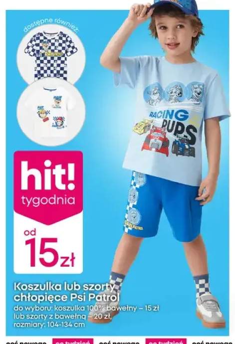 Koszulka lub szorty chłopięce CENY OD: