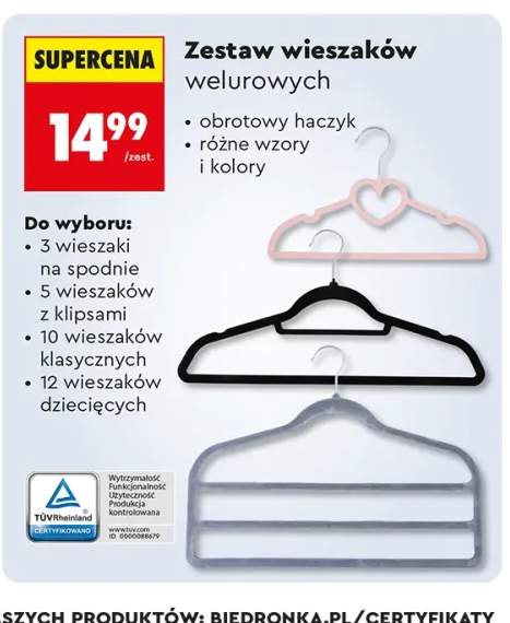 wieszaki odzieżowe