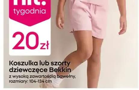 Szorty dziewczęce z wysoką zawartością bawełny