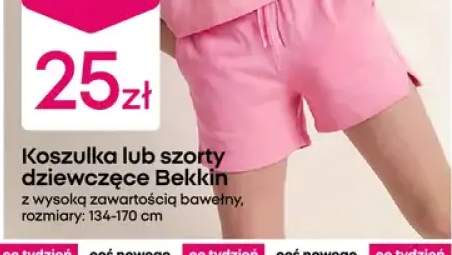 Szorty dziewczęce z wysoką zawartością bawełny