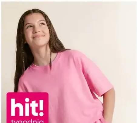 Koszulka dziewczęca z wysoką zawartością bawełny