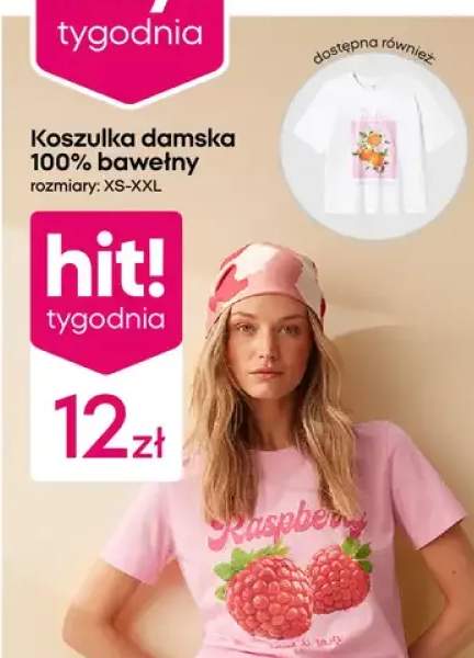 Koszulka damska 100% bawełny