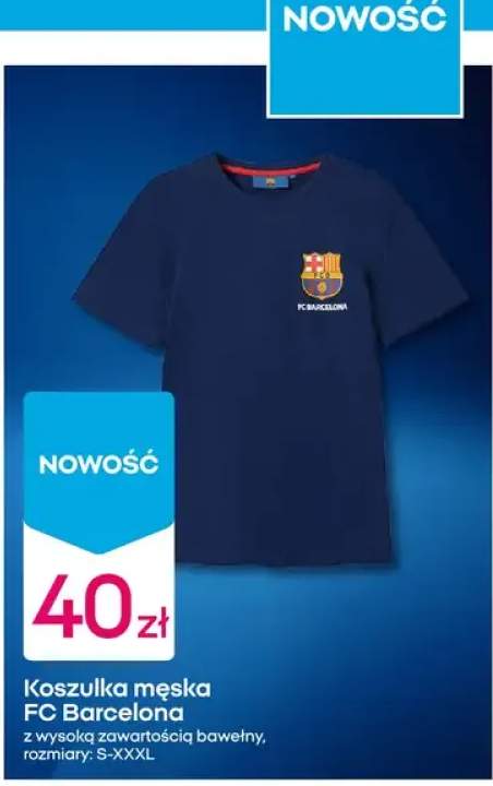 Koszulka męska FC Barcelona z wysoką zawartością bawełny