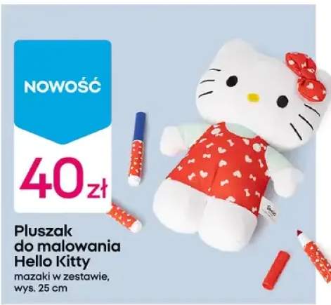 Pluszak do malowania Hello Kitty z mazakami