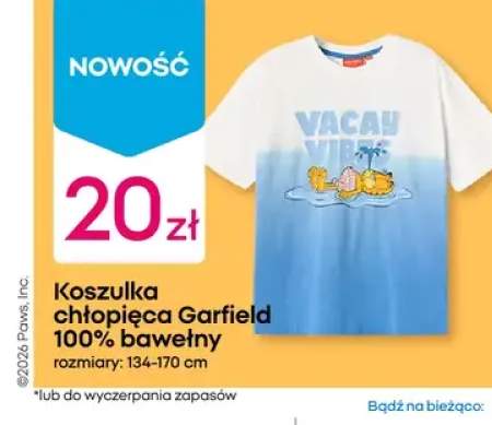 Koszulka chłopięca Garfield 100% bawełny