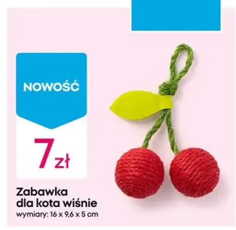 Zabawka dla kota wiśnie 16x9,6x5cm