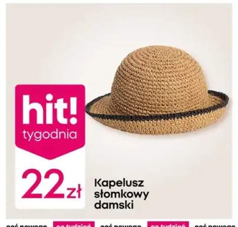 Kapelusz słomkowy damski