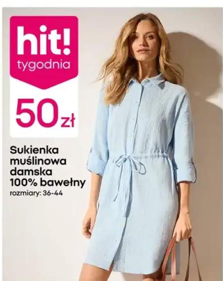 Sukienka muślinowa damska 100% bawełny