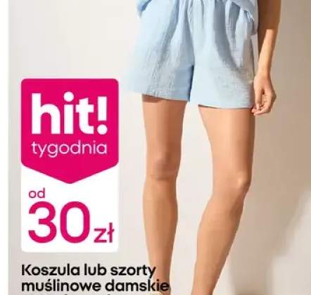 Szorty muślinowe damskie 100% bawełny