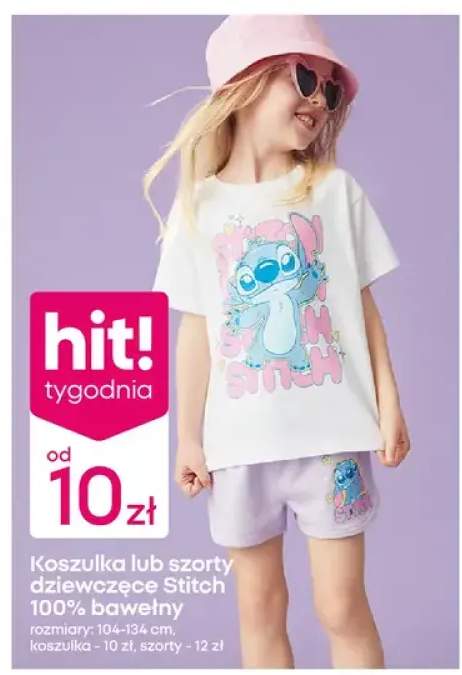 Szorty dziewczęce Disney Stitch 100% bawełny