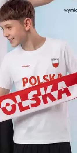 Koszulka 100% bawełny Polska chłopięca rozmiary 104-134cm