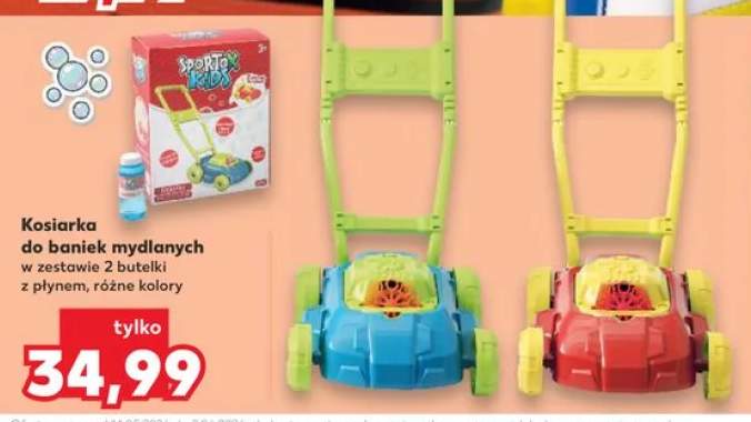 kosiarka z bańkami mydlanymi