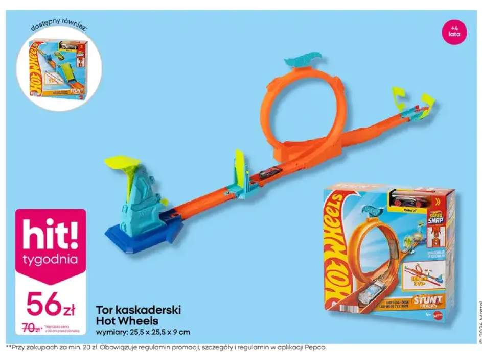 Tor kaskaderski Hot Wheels 25,5x25,5x9cm