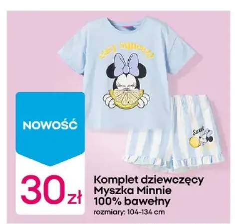 Komplet dziewczęcy Myszka Minnie 100% bawełny rozmiary: 104-134cm