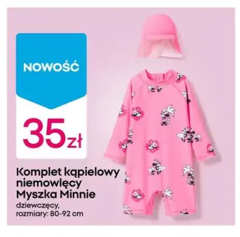 Komplet kąpielowy niemowlęcy Myszka Minnie dziewczęcy rozmiary: 80-92cm