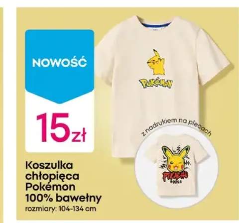Koszulka 100% bawełny lub szorty chłopięce Pokémon