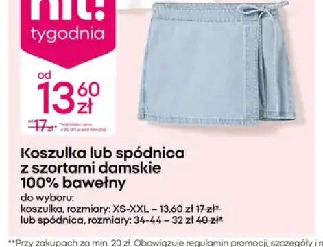 Spódnica z szortami damskie 100% bawełny