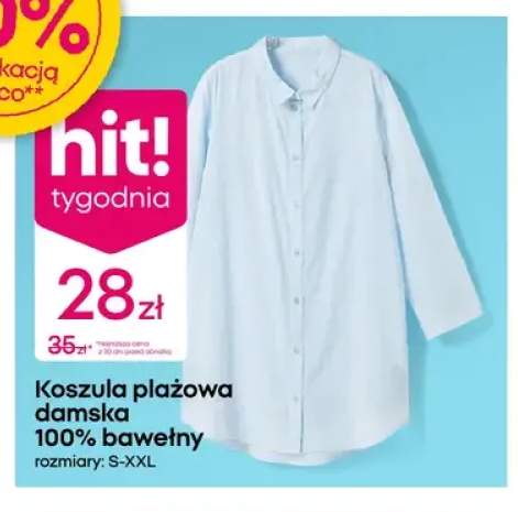 Koszula plażowa damska 100% bawełny S-XXL