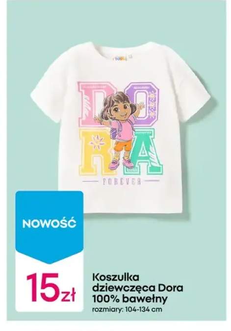Koszulka dziewczęca Dora 100% bawełny