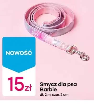 Smycz dla psa Barbie dł. 2 m szer. 2 cm