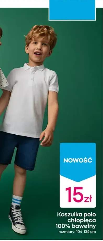 Koszulka polo chłopięca 100% bawełny