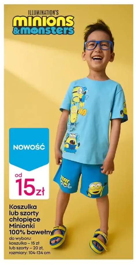 Szorty chłopięce Minions +1 wariant