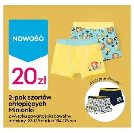 Szorty chłopięce Minions 2-pak