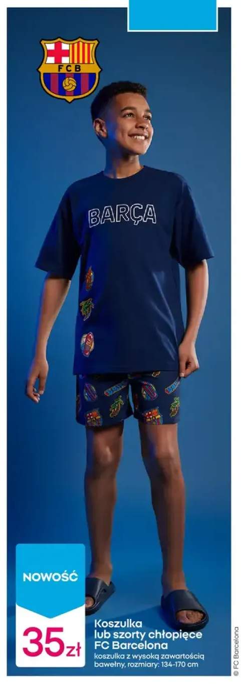 Szorty chłopięce FC Barcelona +1 wariant