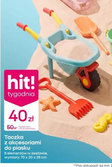 Taczka z akcesoriami do piasku