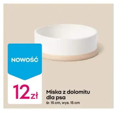 Miska z dolomitu dla psa