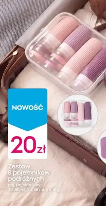 Zestaw 8 pojemników podróżnych