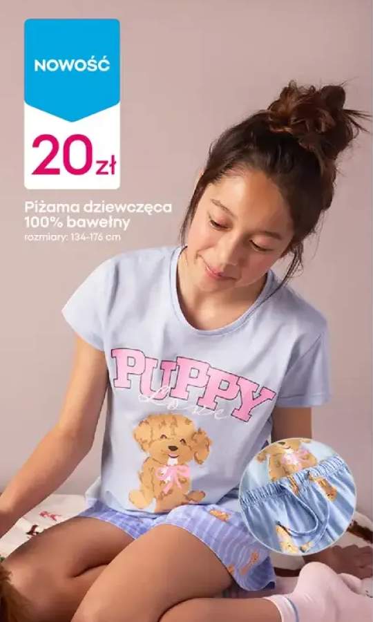 Piżama dziewczęca 100% bawełny