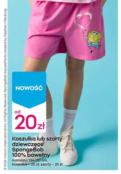 Szorty dziewczęce SpongeBob