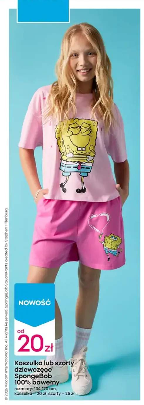 Koszulka dziewczęca SpongeBob +1 wariant